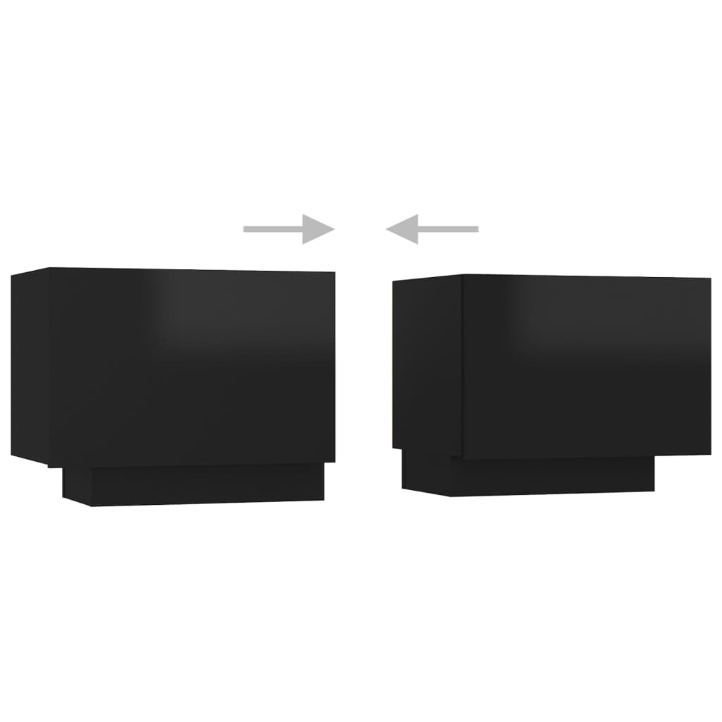 vidaXL TV stolek černý s vysokým leskem 100 x 35 x 40 cm dřevotříska