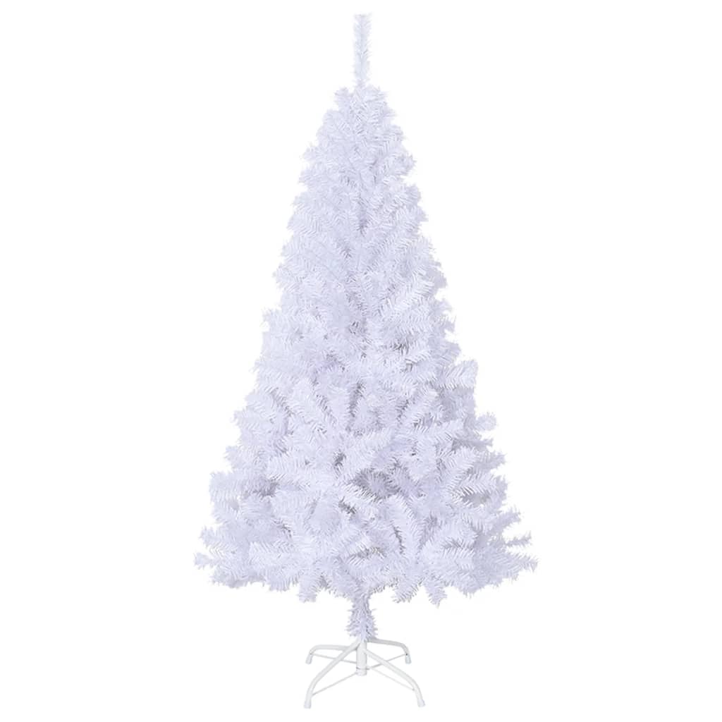 vidaXL Umělý vánoční stromek s hustými větvemi bílý 120 cm PVC