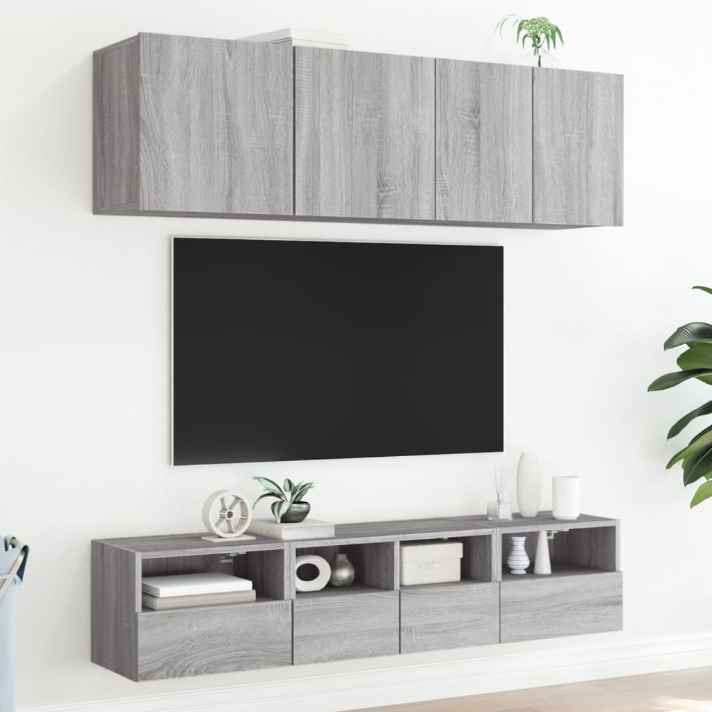 vidaXL Nástěnná TV skříňka šedá sonoma 40x30x30 cm kompozitní dřevo