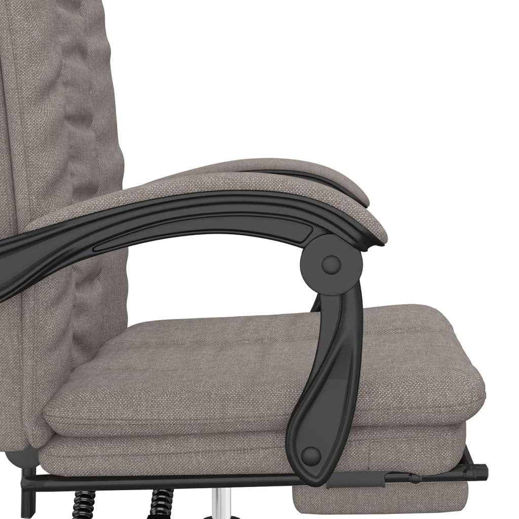 vidaXL Polohovací kancelářská židle taupe textil