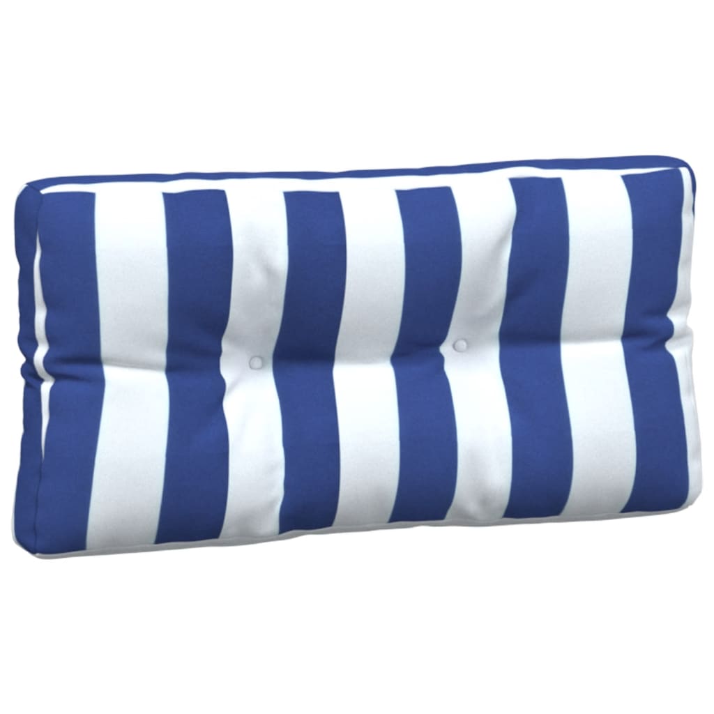 vidaXL Podušky na palety 5 ks modré a bílé pruhy textil