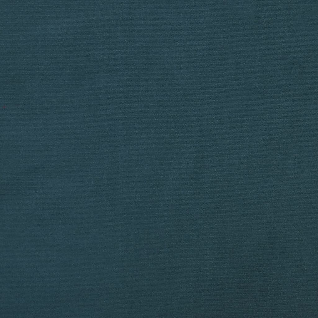 vidaXL 2místná rozkládací pohovka s podnožkou modrá samet