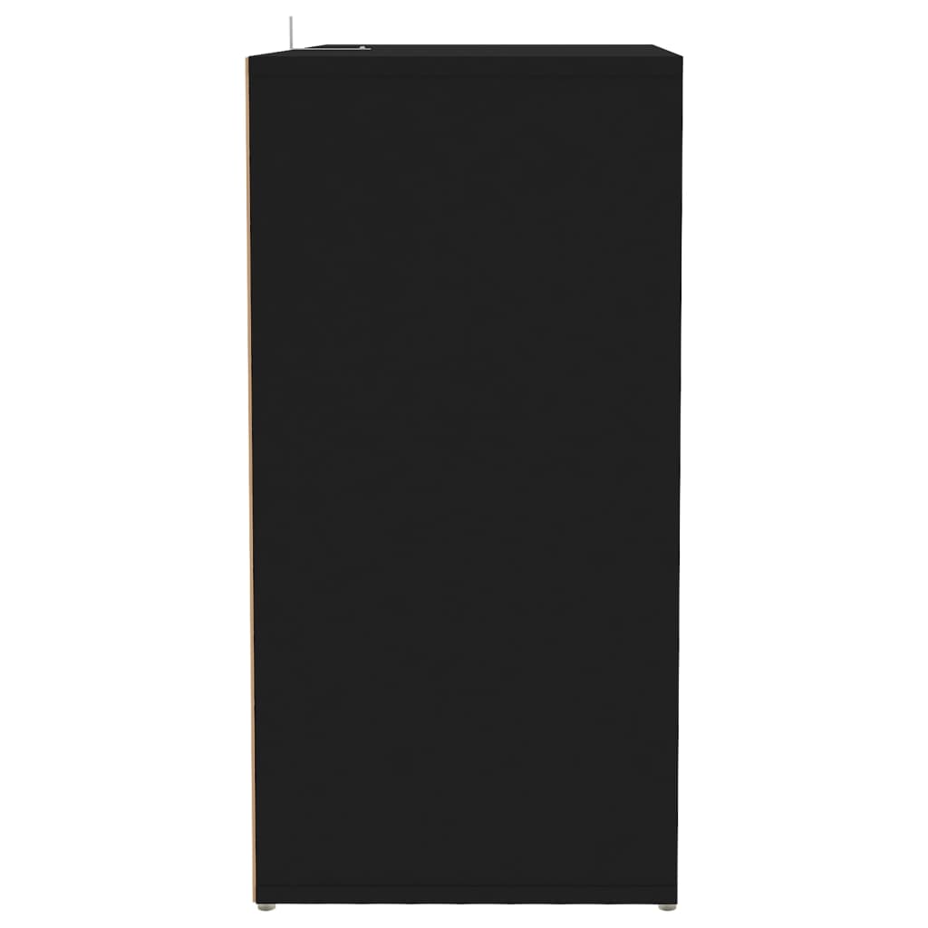 vidaXL Botník černý 60 x 35 x 70 cm dřevotříska