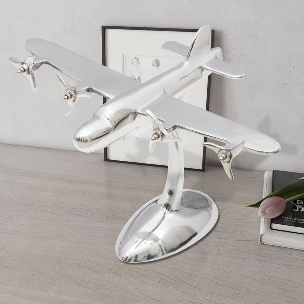 Hliníkový model letadla, dekorace na pracovní stůl