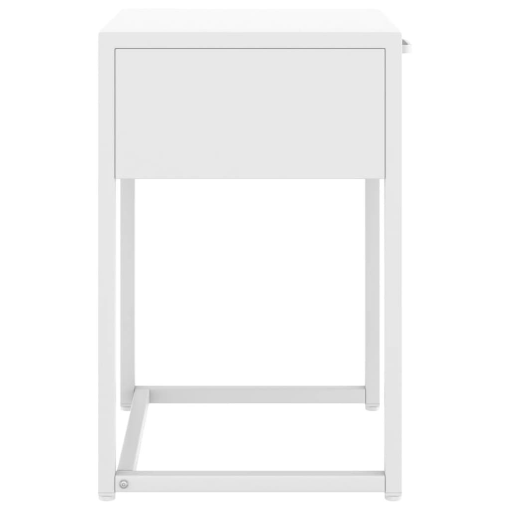 vidaXL Noční stolek bílý 38 x 35 x 54 cm ocel