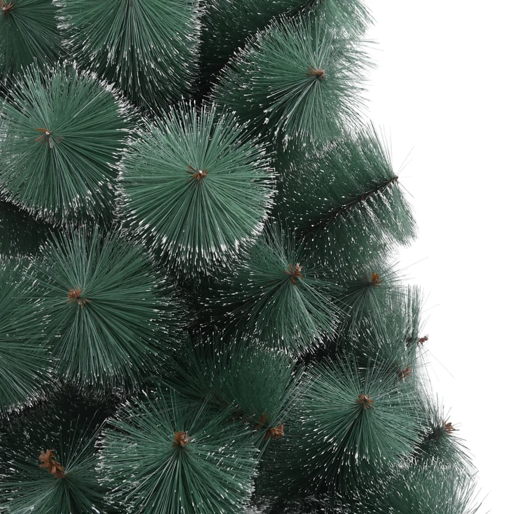 vidaXL Umělý vánoční stromek s LED a stojanem zelený 210 cm PET
