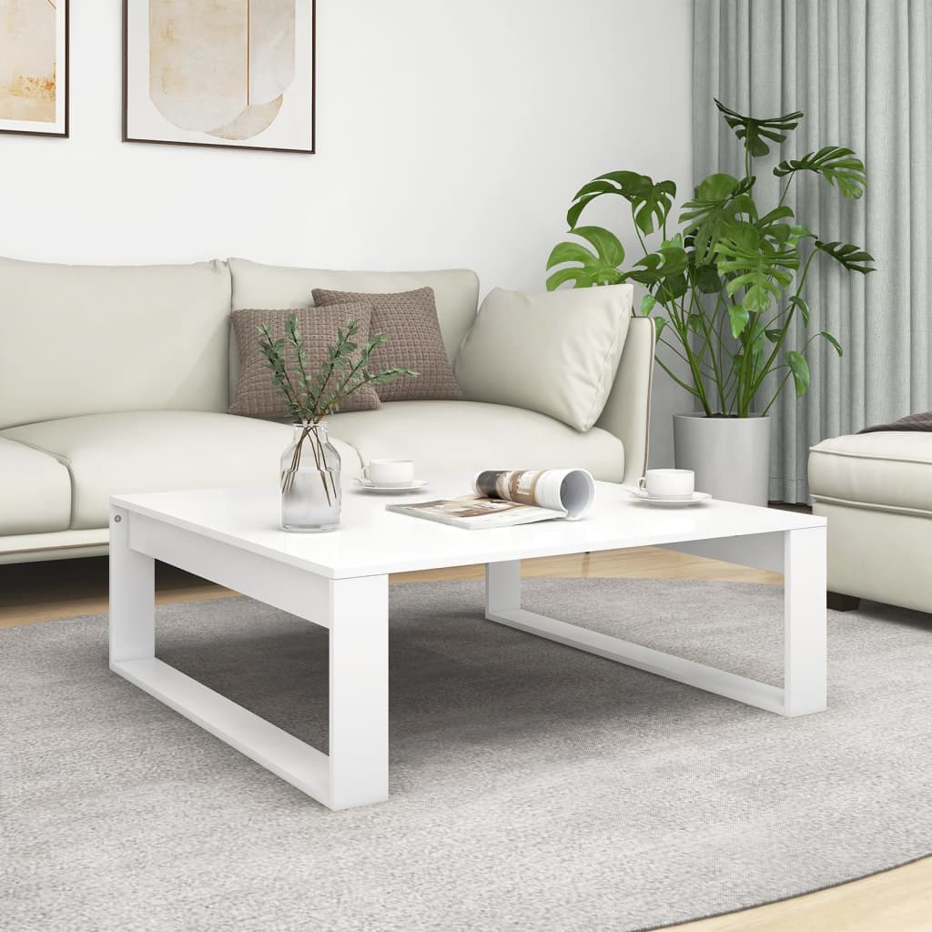 vidaXL Konferenční stolek bílý 100 x 100 x 35 cm dřevotříska
