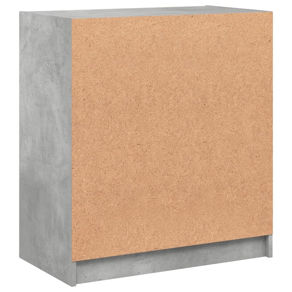 vidaXL Odkládací skříňka skleněná dvířka betonově šedá 68x37x75,5 cm