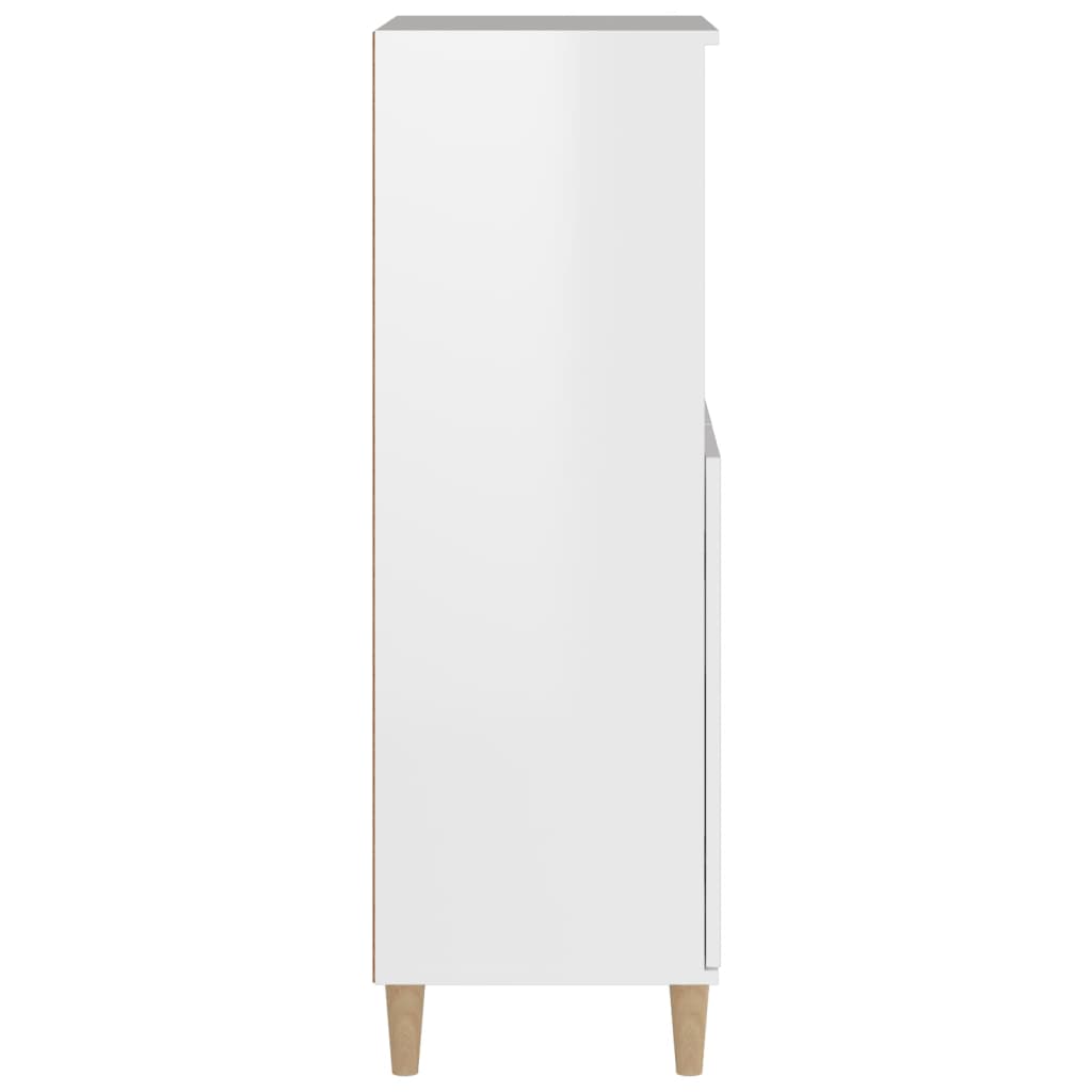 vidaXL Skříň highboard bílá s vysokým leskem 60 x 36 x 110 cm kompozit