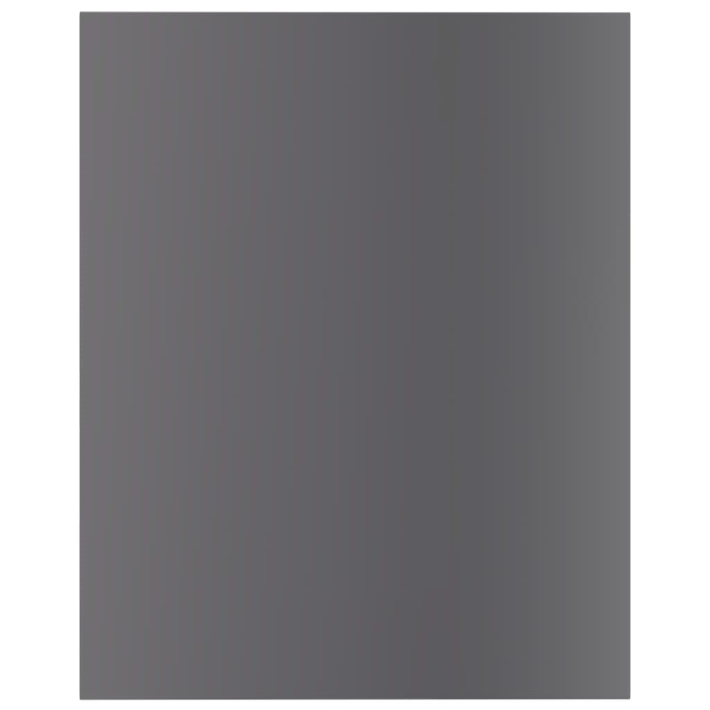 vidaXL Přídavné police 8 ks šedé vysoký lesk 40x50x1,5 cm dřevotříska