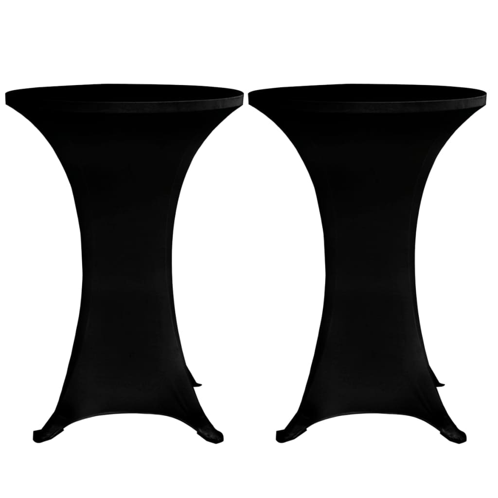 vidaXL Návleky na koktejlový stůl Ø 60 cm černé strečové 4 ks