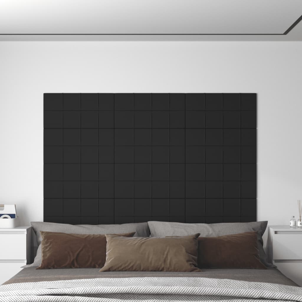 vidaXL Nástěnné panely 12 ks černé 60 x 30 cm textil 2,16 m²
