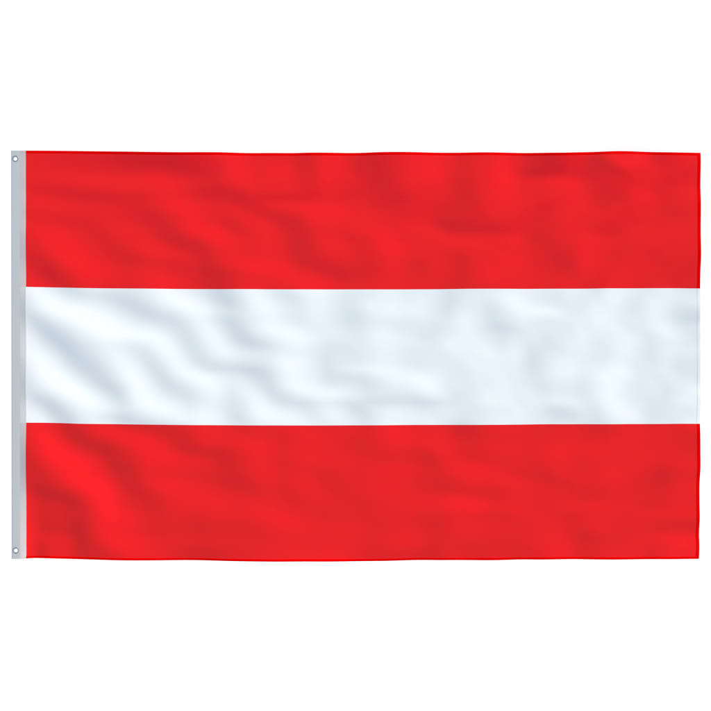 vidaXL Vlajka Rakouska a stožár 5,55 m hliník
