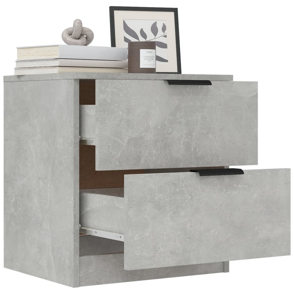 vidaXL Noční stolky 2 ks betonově šedé kompozitní dřevo