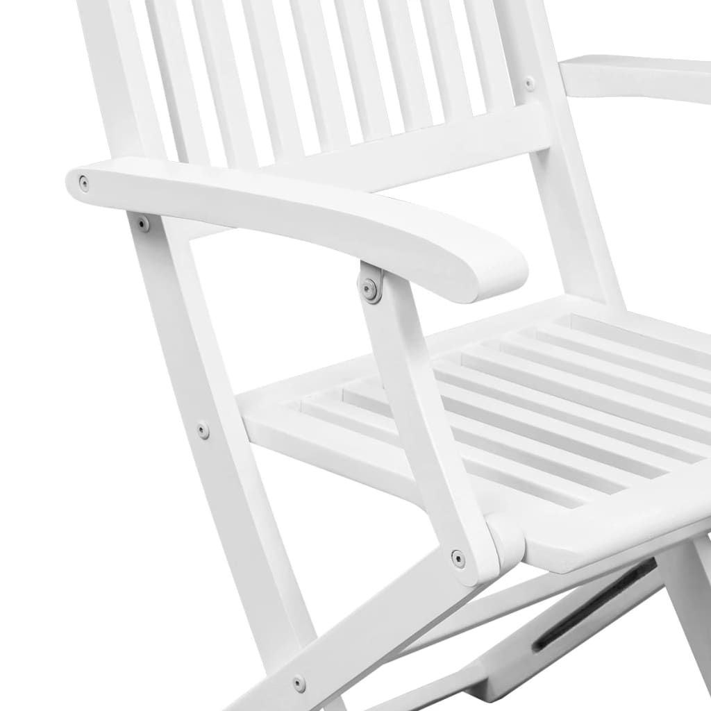 vidaXL Skládací zahradní židle 2 ks masivní akácie bílé