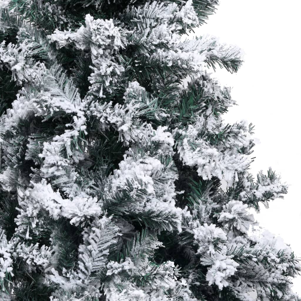 vidaXL Umělý vánoční stromeček zasněžený zelený 210 cm PVC