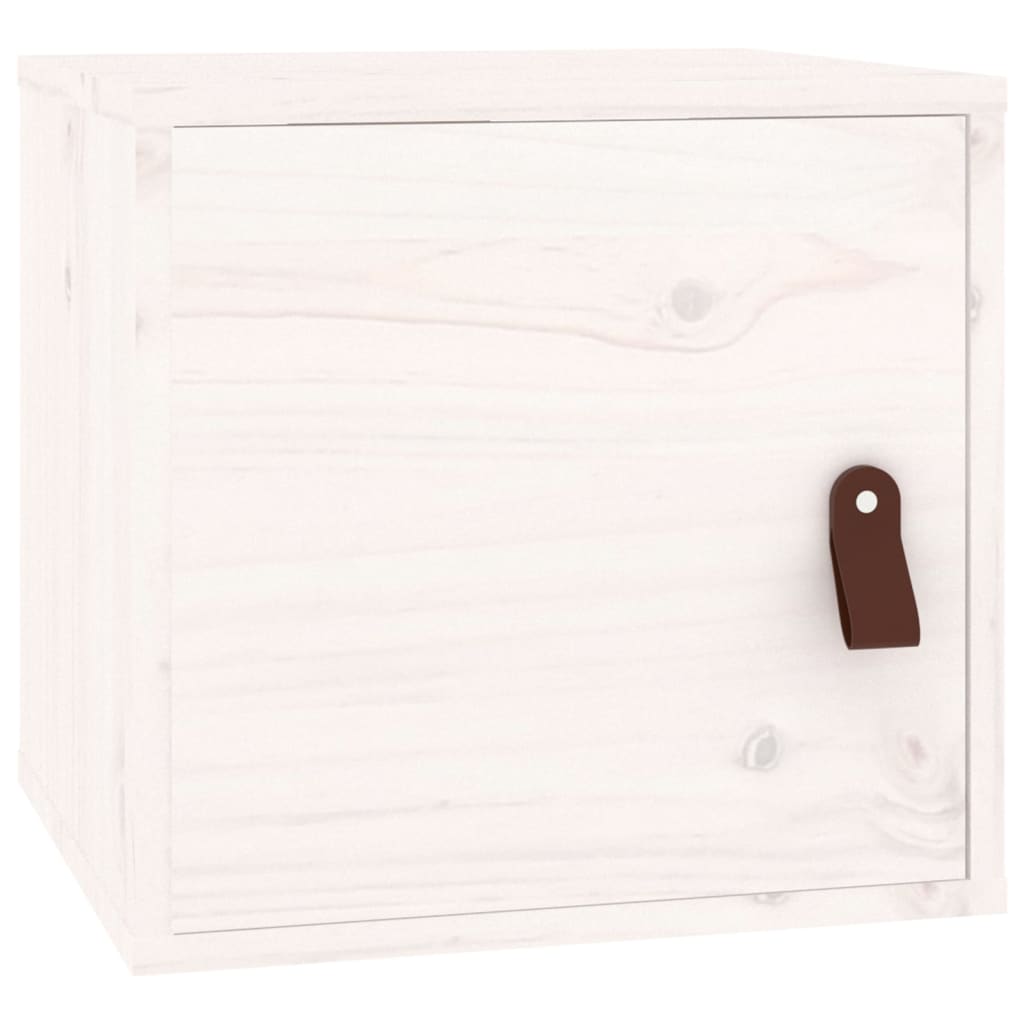 vidaXL Nástěnné skříňky 2 ks bílé 31,5x30x30 cm masivní borové dřevo