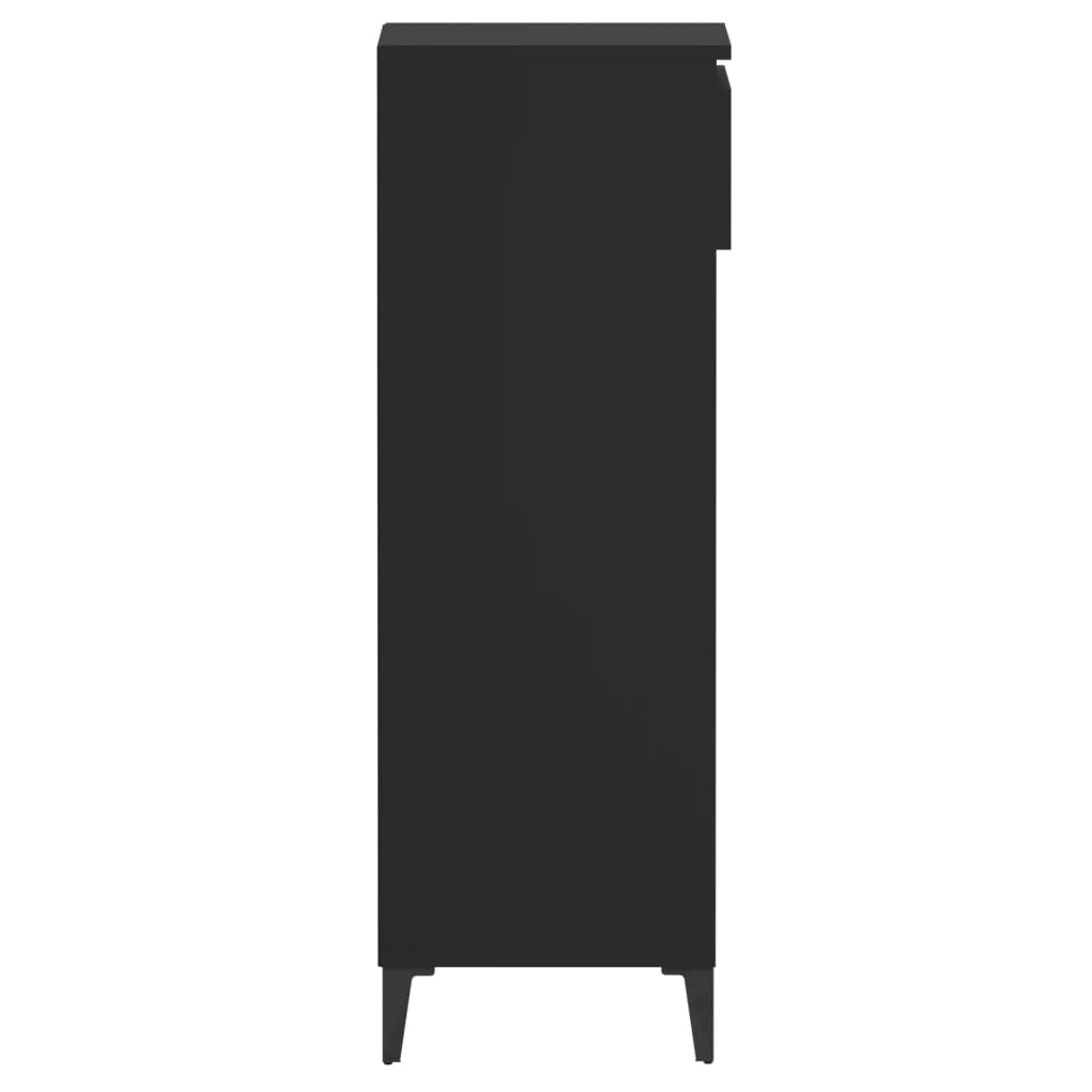 vidaXL Botník černý 40 x 36 x 105 cm kompozitní dřevo