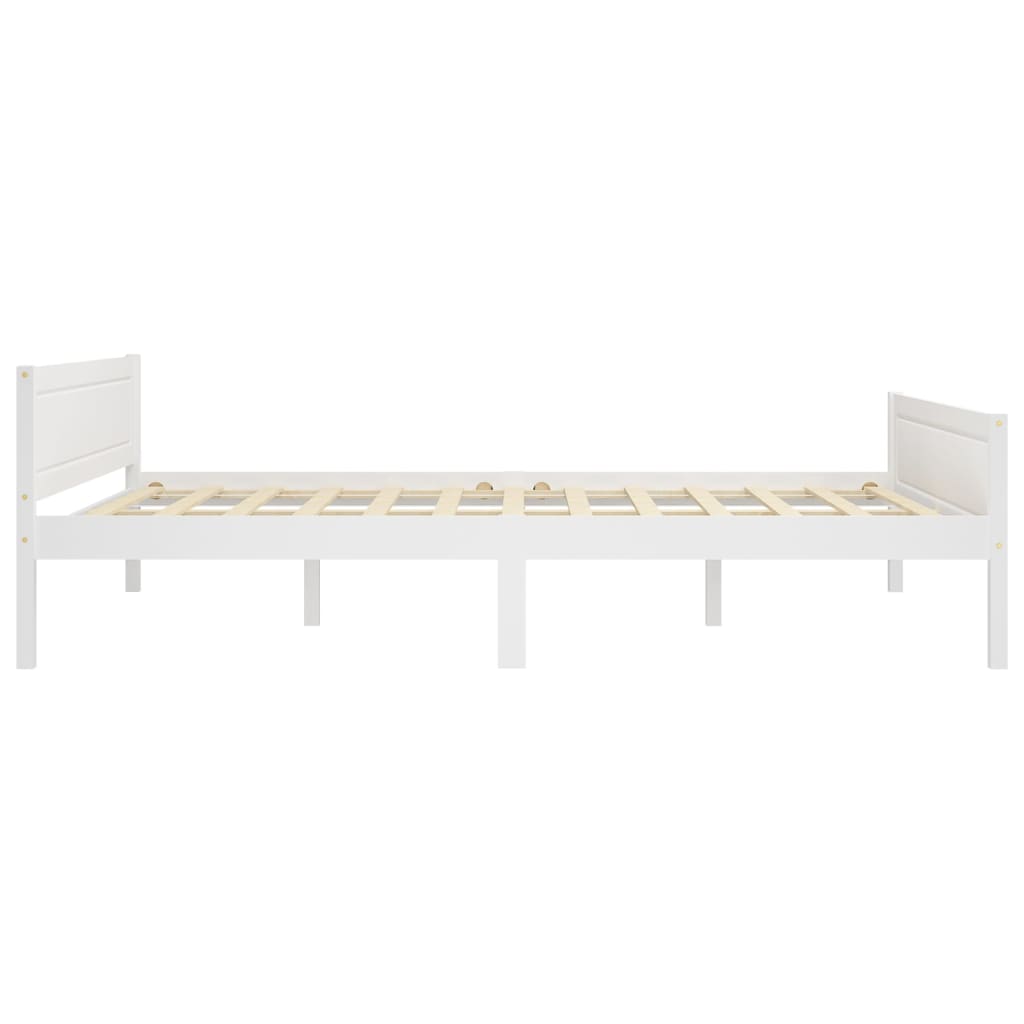 vidaXL Rám postele masivní borové dřevo bílý 120 x 200 cm