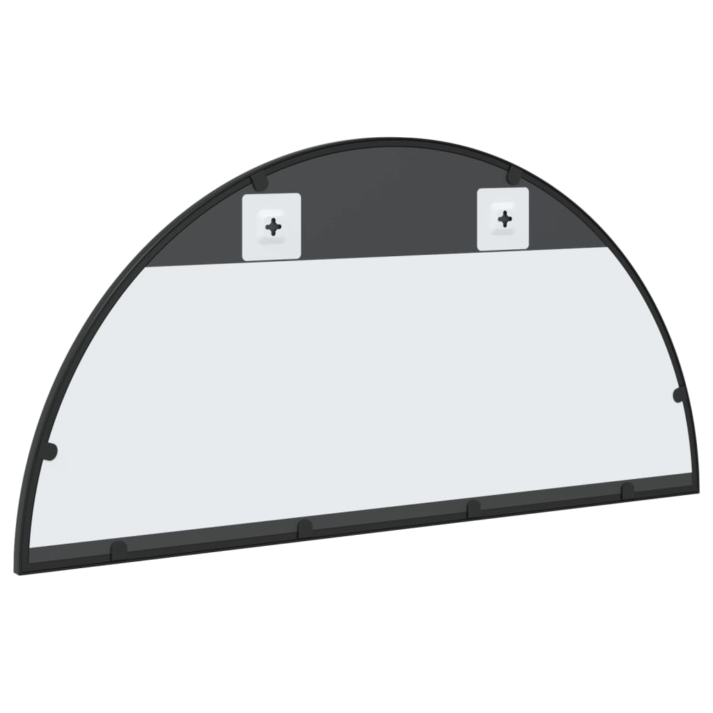 vidaXL Nástěnné zrcadlo černé 80 x 40 cm oblouk železo