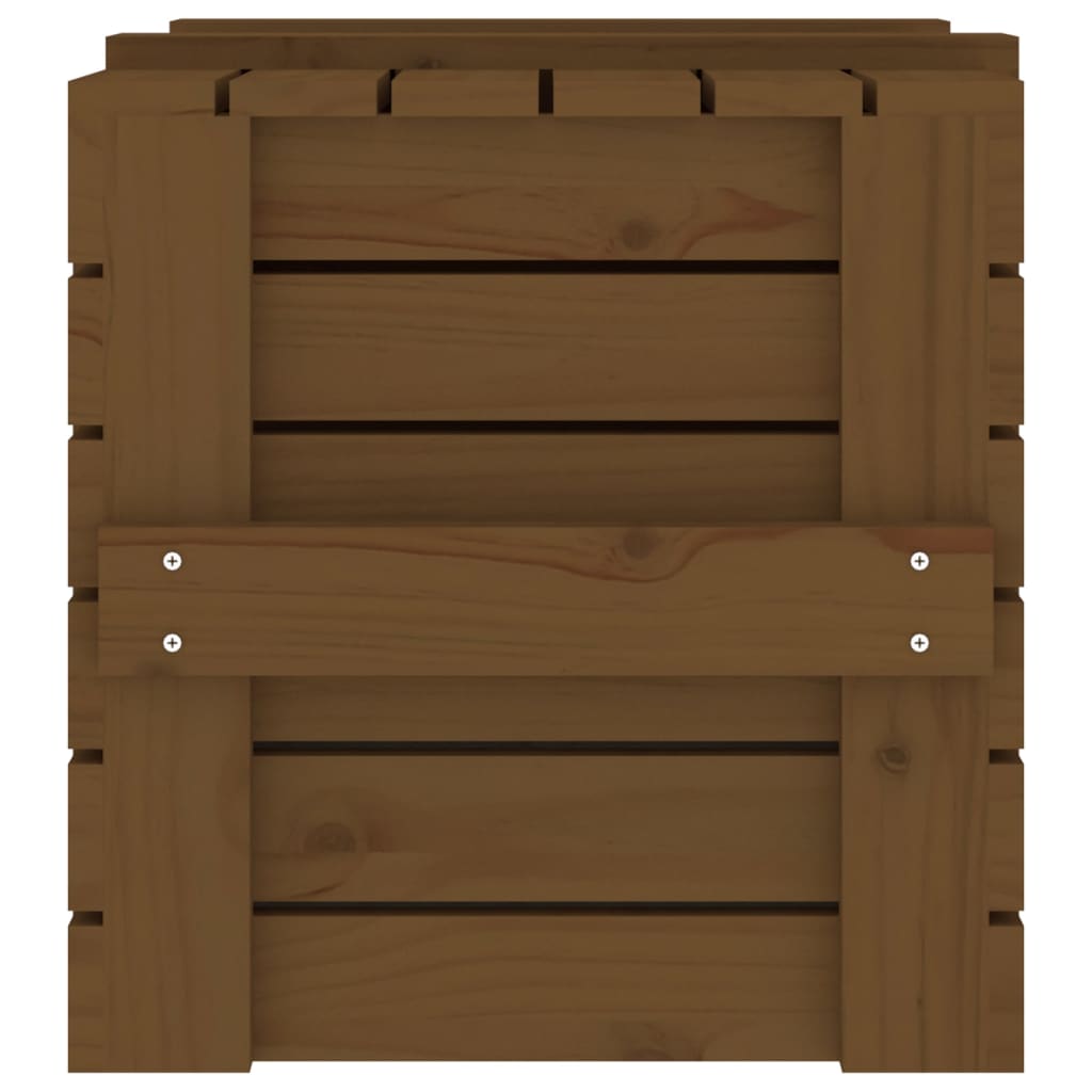 vidaXL Úložný box medově hnědý 58 x 40,5 x 42 cm masivní borové dřevo