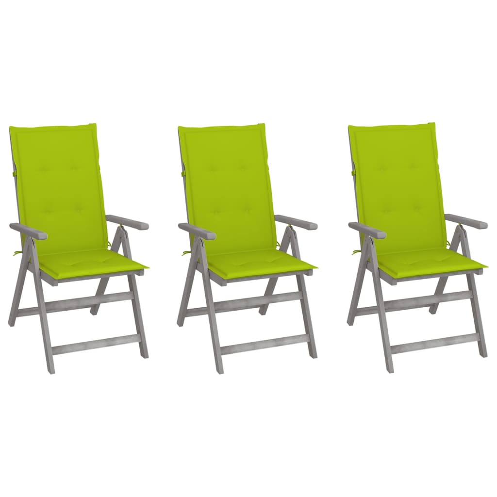 vidaXL Zahradní polohovací židle s poduškami 2 ks masivní akácie