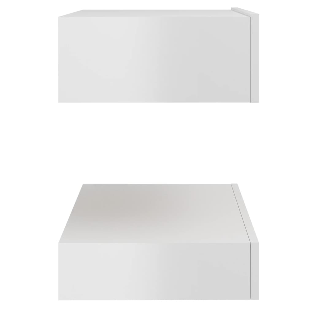 vidaXL Noční stolky 2 ks bílé vysoký lesk 60 x 35 cm kompozitní dřevo