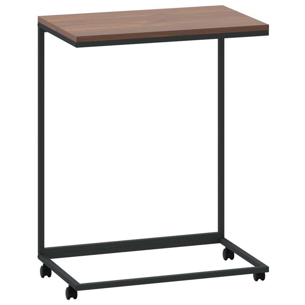 vidaXL Odkládací stolek s kolečky černý 55x35x70 cm kompozitní dřevo