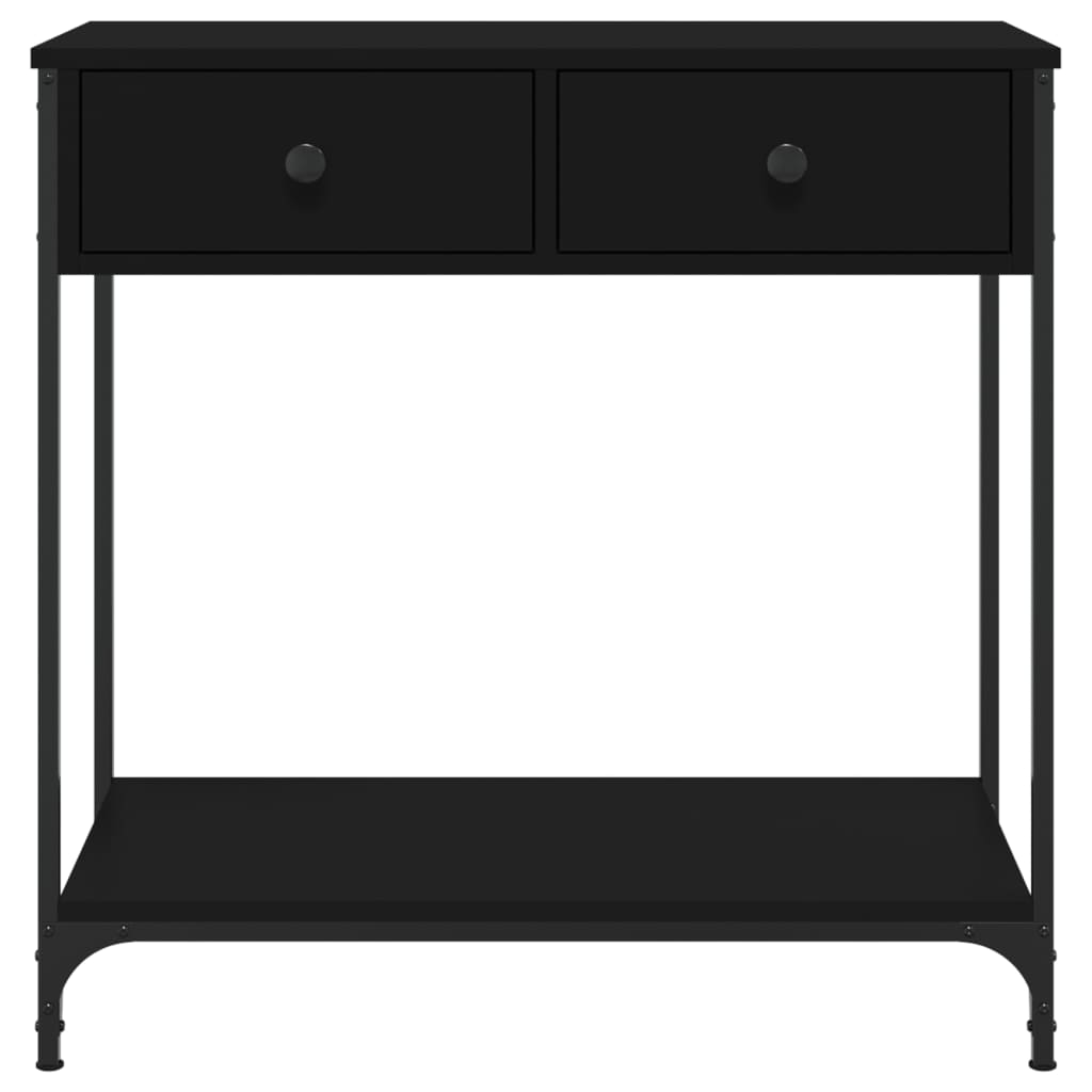 vidaXL Konzolový stolek černý 75 x 34,5 x 75 cm kompozitní dřevo