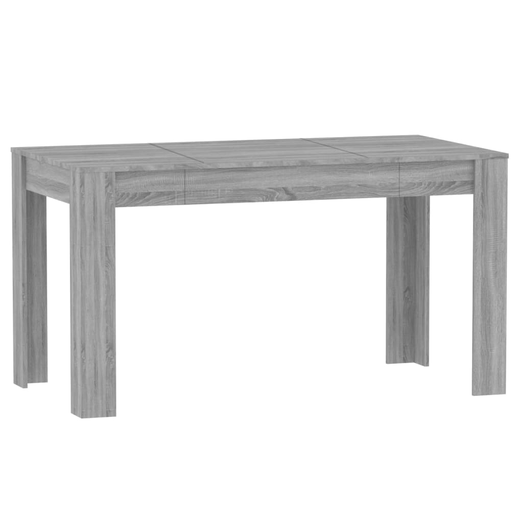 vidaXL Jídelní stůl šedý sonoma 140 x 74,5 x 76 cm kompozitní dřevo