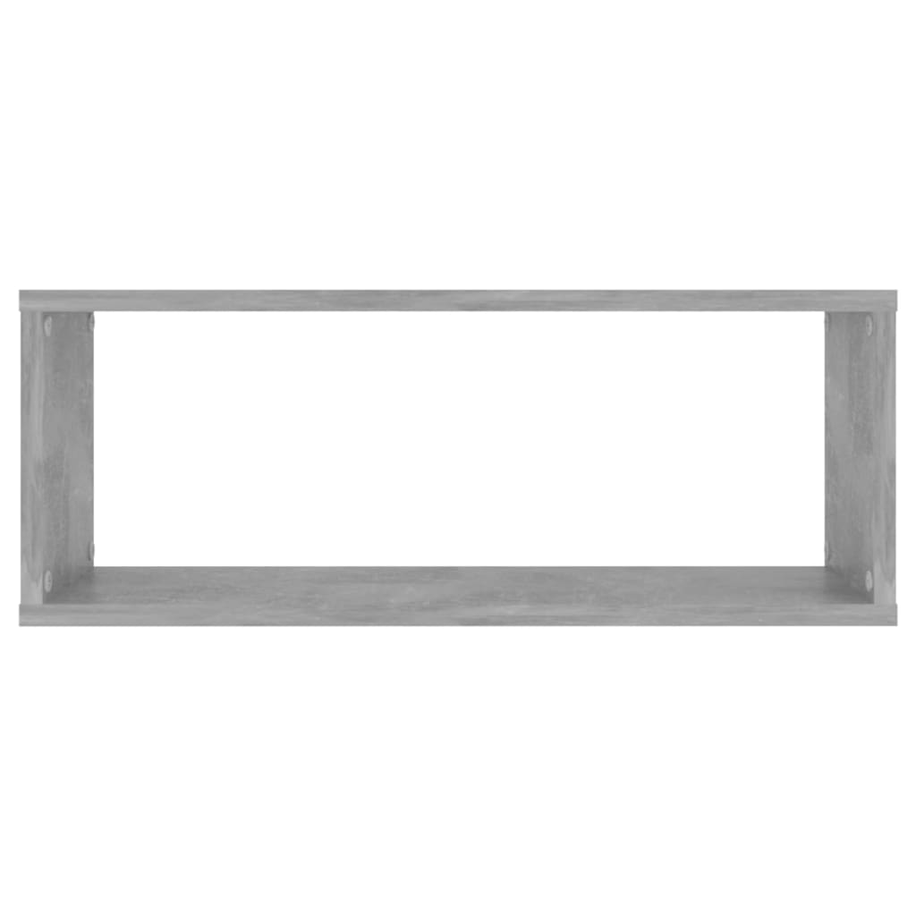 vidaXL Nástěnné krychlové police 6 ks betonově šedé 60 x 15 x 23 cm