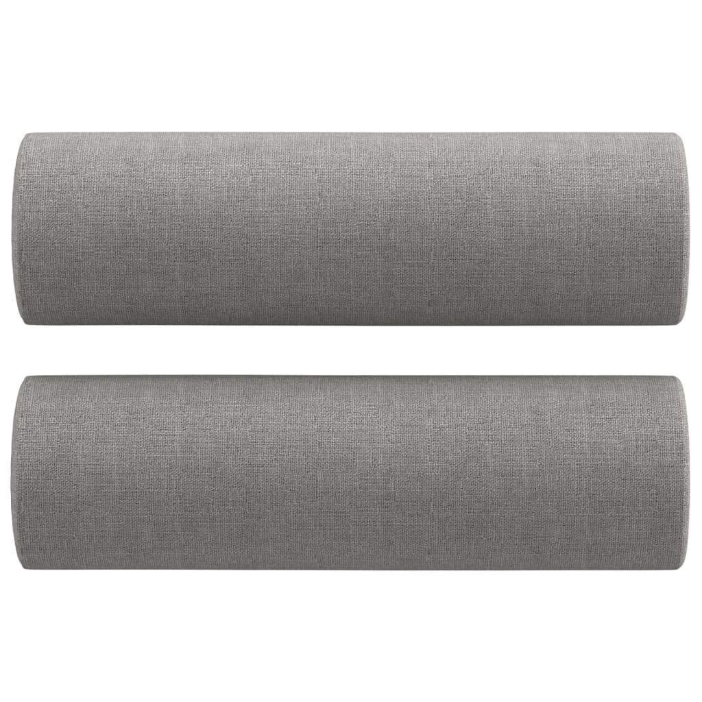 vidaXL 4dílná sedací souprava polštáře a podušky světle šedá textil