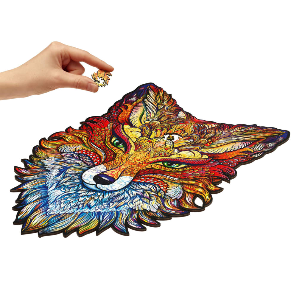 UNIDRAGON 308dílné dřevěné puzzle Fiery Fox King Size 27 x 40 cm
