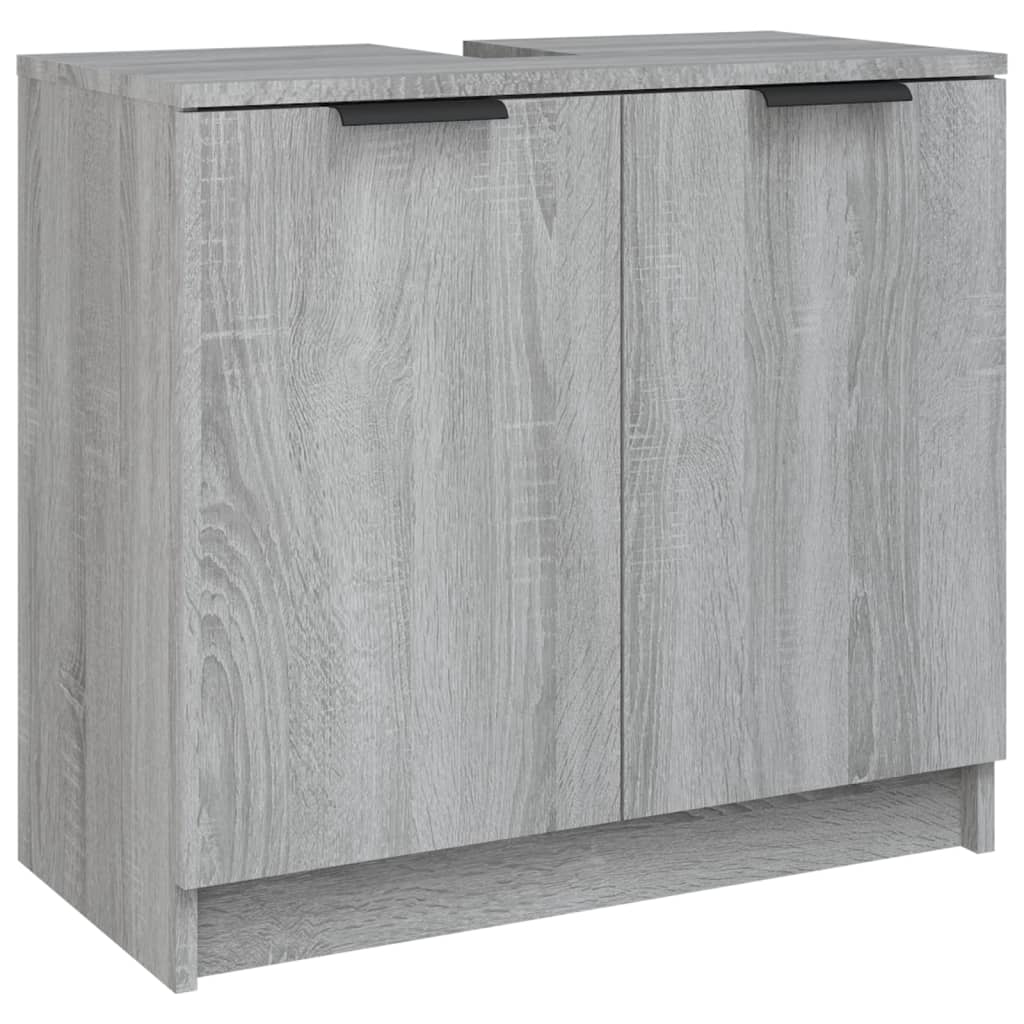 vidaXL 4dílná sada koupelnových skříněk šedá sonoma kompozitní dřevo