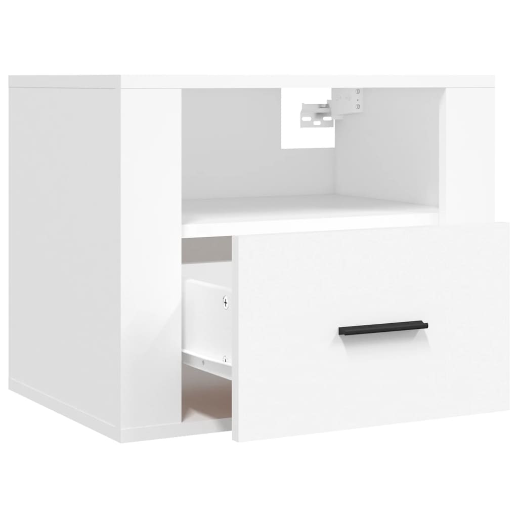 vidaXL Nástěnný noční stolek bílý 50x36x40 cm