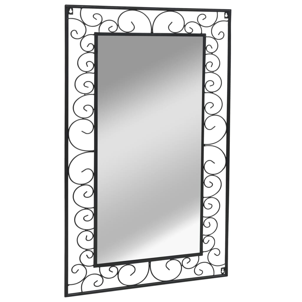 vidaXL Nástěnné zrcadlo obdélníkové 60 x 110 cm černé