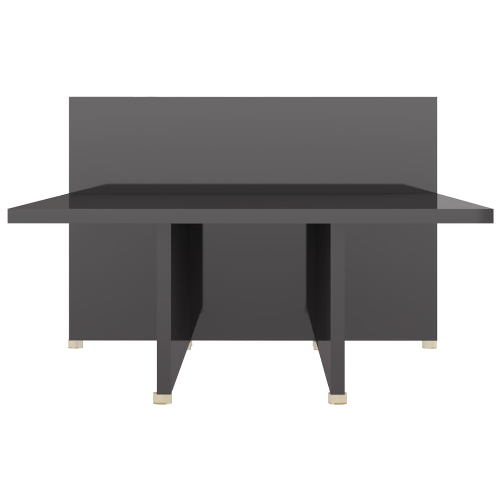 vidaXL Konferenční stolek šedý s leskem 111,5x50x33cm kompozitní dřevo
