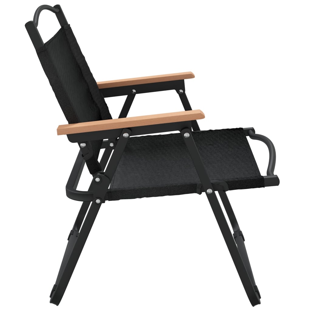 vidaXL Kempingové židle 2 ks černé 54 x 43 x 59 cm oxfordská látka