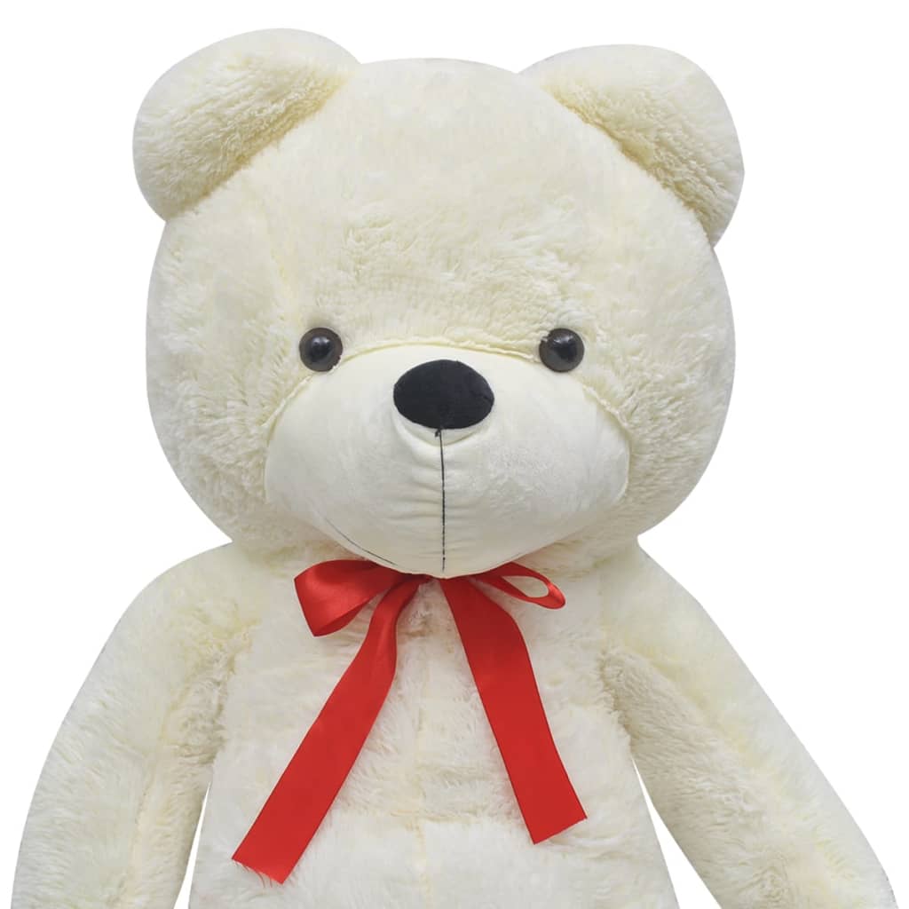 vidaXL Plyšový medvěd hračka bílý 242 cm