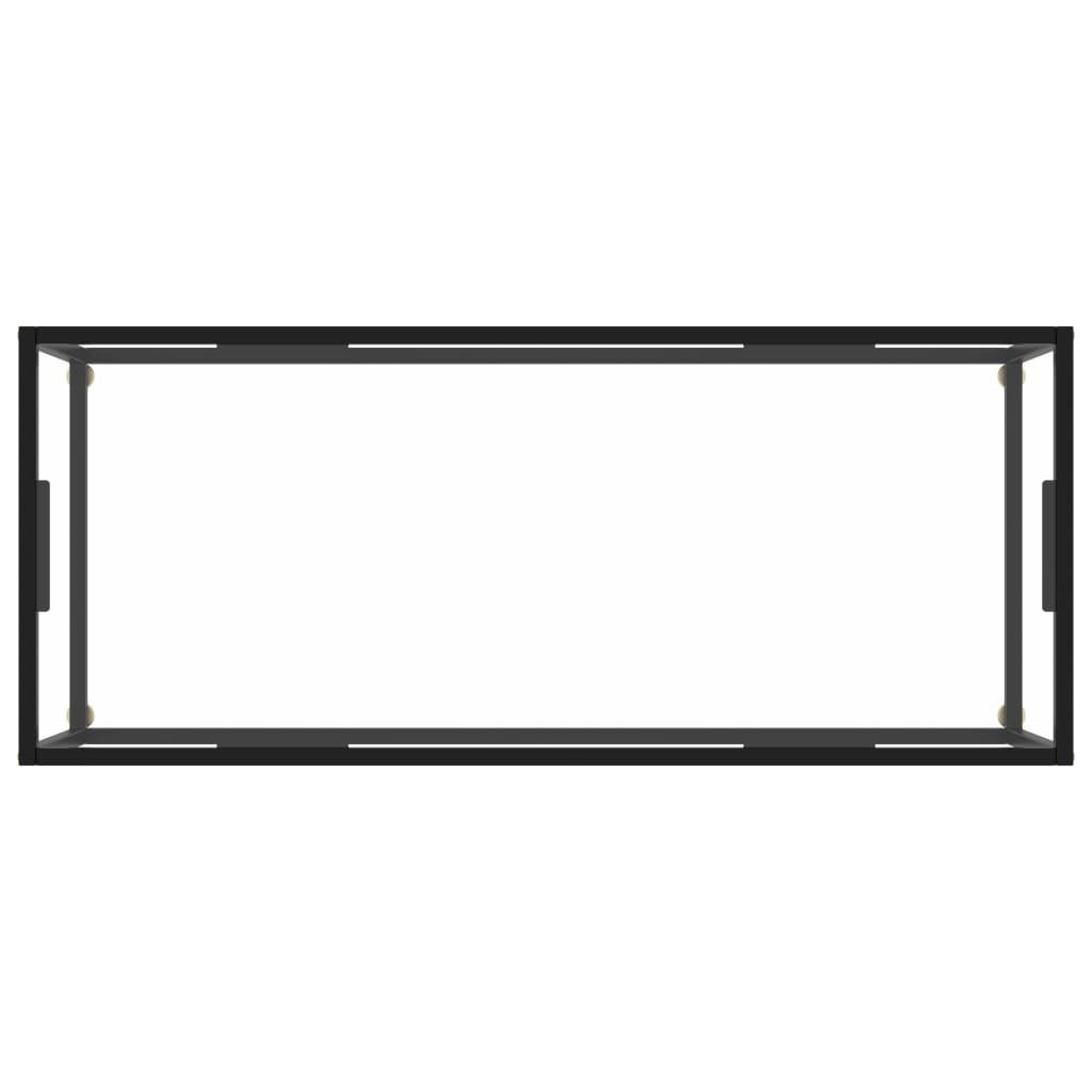 vidaXL Konferenční stolek černý s tvrzeným sklem 120 x 50 x 35 cm