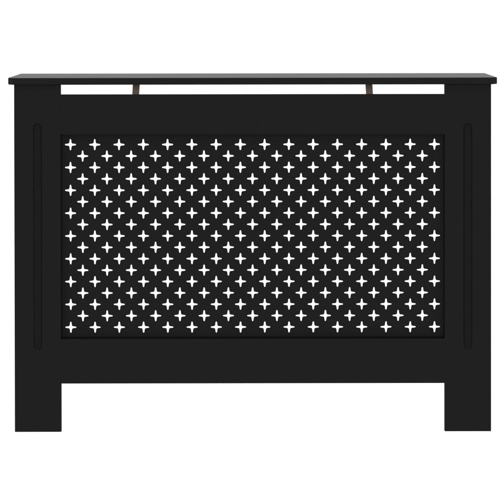 vidaXL Kryt na radiátor černý 112 x 19 x 81,5 cm MDF