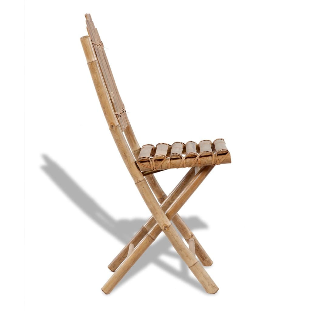 vidaXL Skládací zahradní židle 2 ks bambusové
