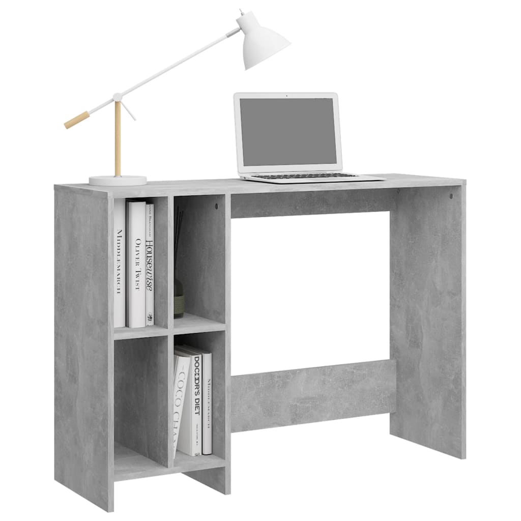 vidaXL Stůl na notebook betonově šedý 102,5 x 35 x 75 cm dřevotříska