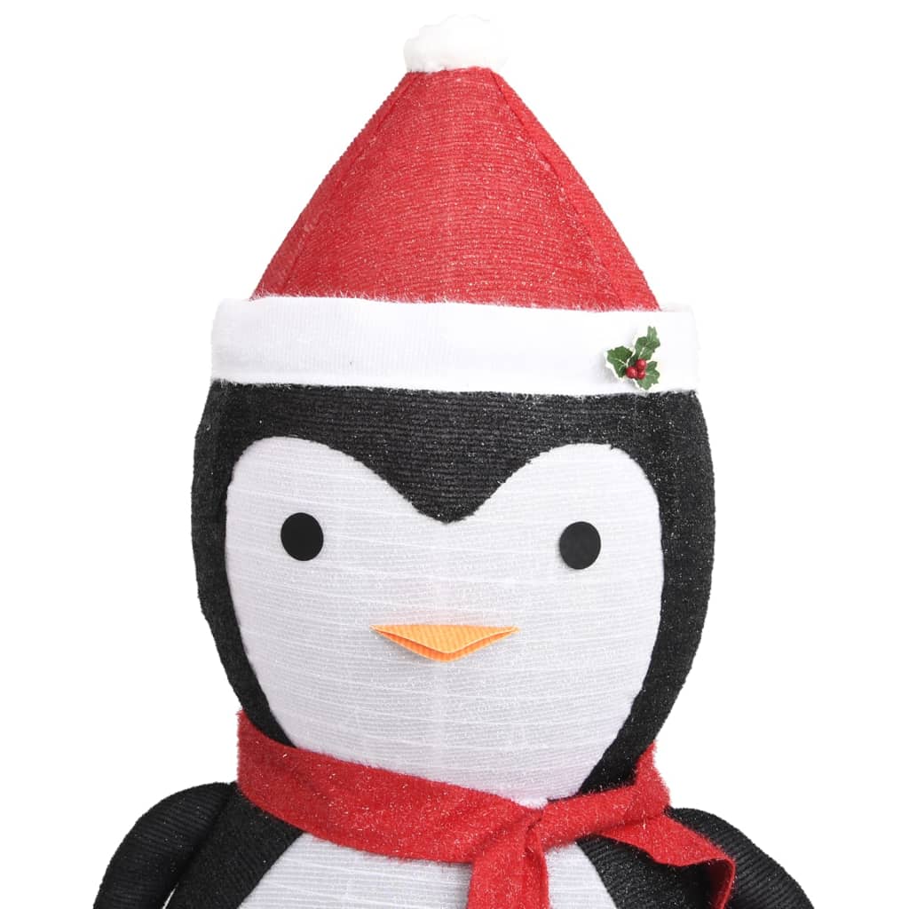 vidaXL Dekorativní vánoční tučňák s LED luxusní tkanina 180 cm