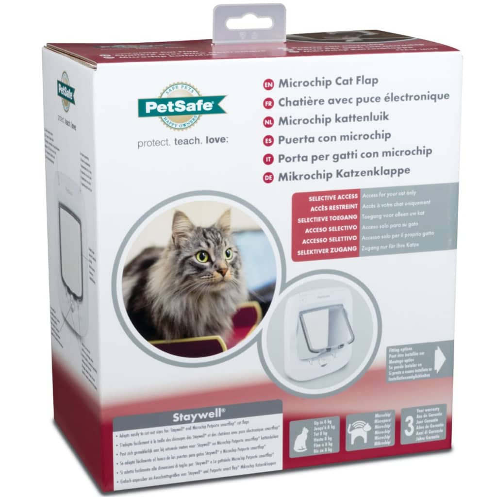 PetSafe Dvířka pro kočky s mikročipem bílá PPA19-16145