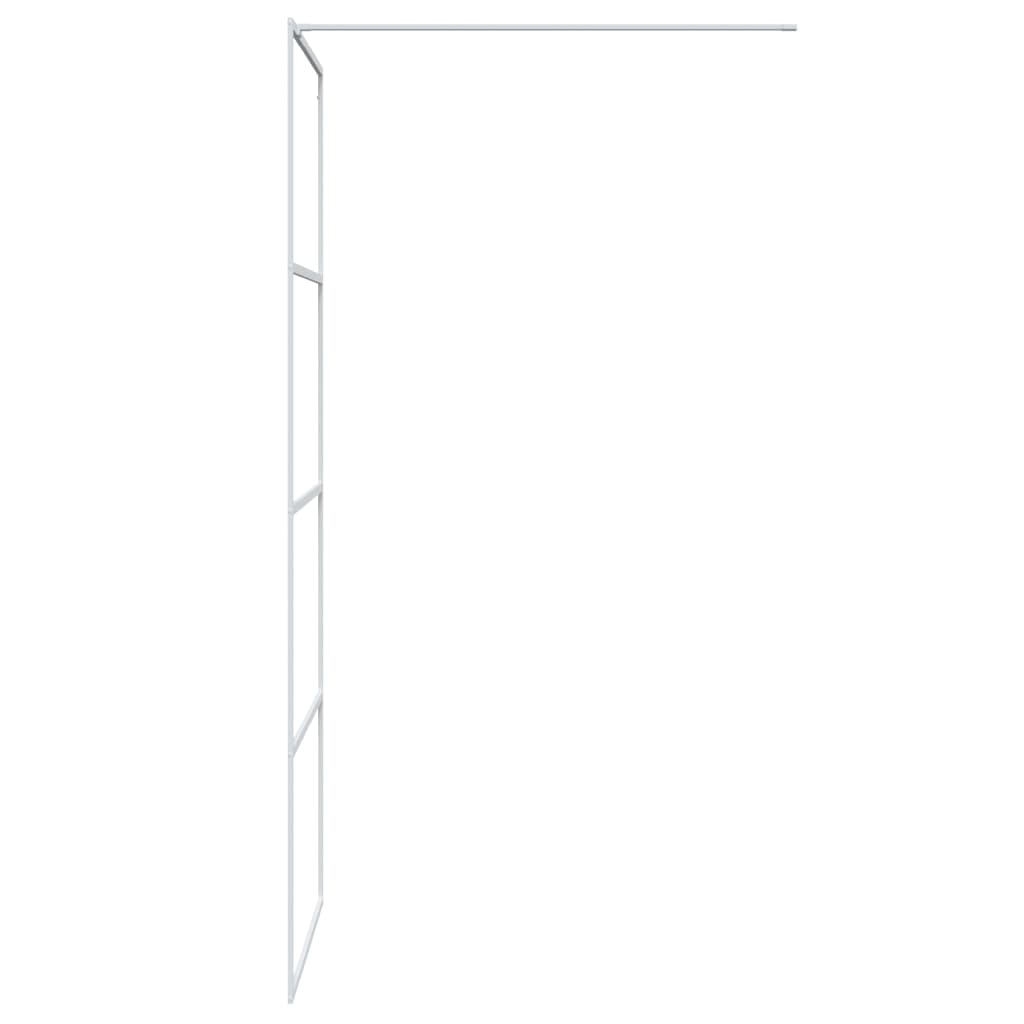 vidaXL Sprchová zástěna walk-in bílá 80 x 195 cm čiré ESG sklo