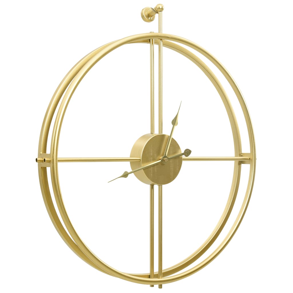 vidaXL Nástěnné hodiny zlaté 52 cm železo