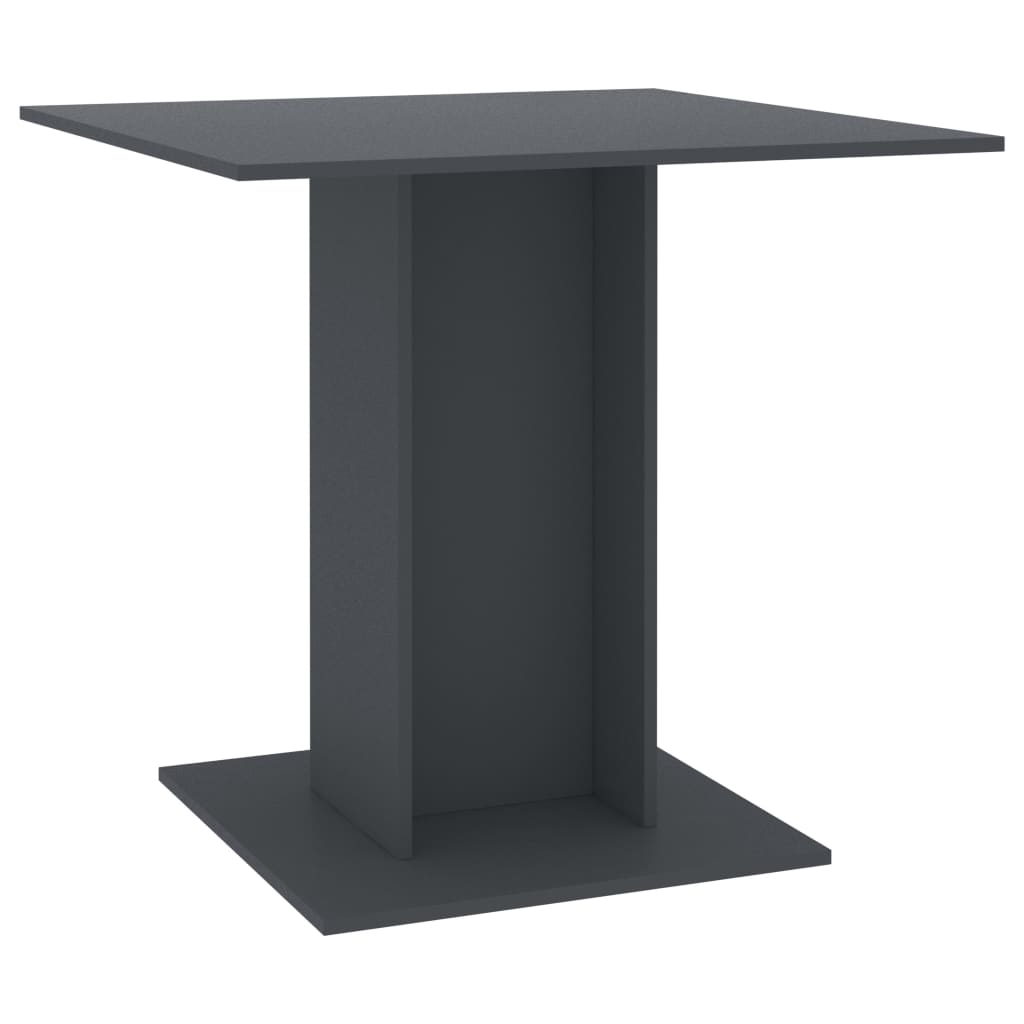 vidaXL Jídelní stůl šedý 80 x 80 x 75 cm dřevotříska