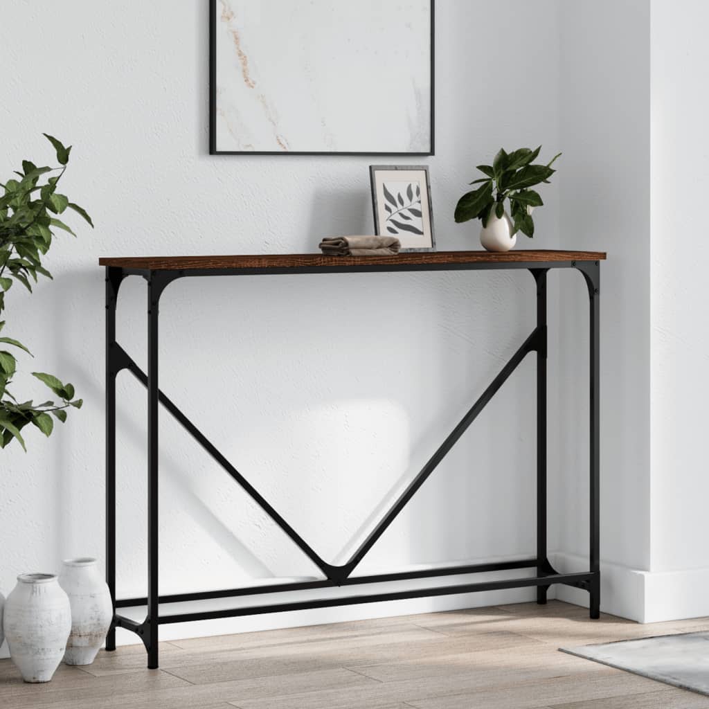 vidaXL Konzolový stolek hnědý dub 102 x 22,5 x 75 cm kompozitní dřevo
