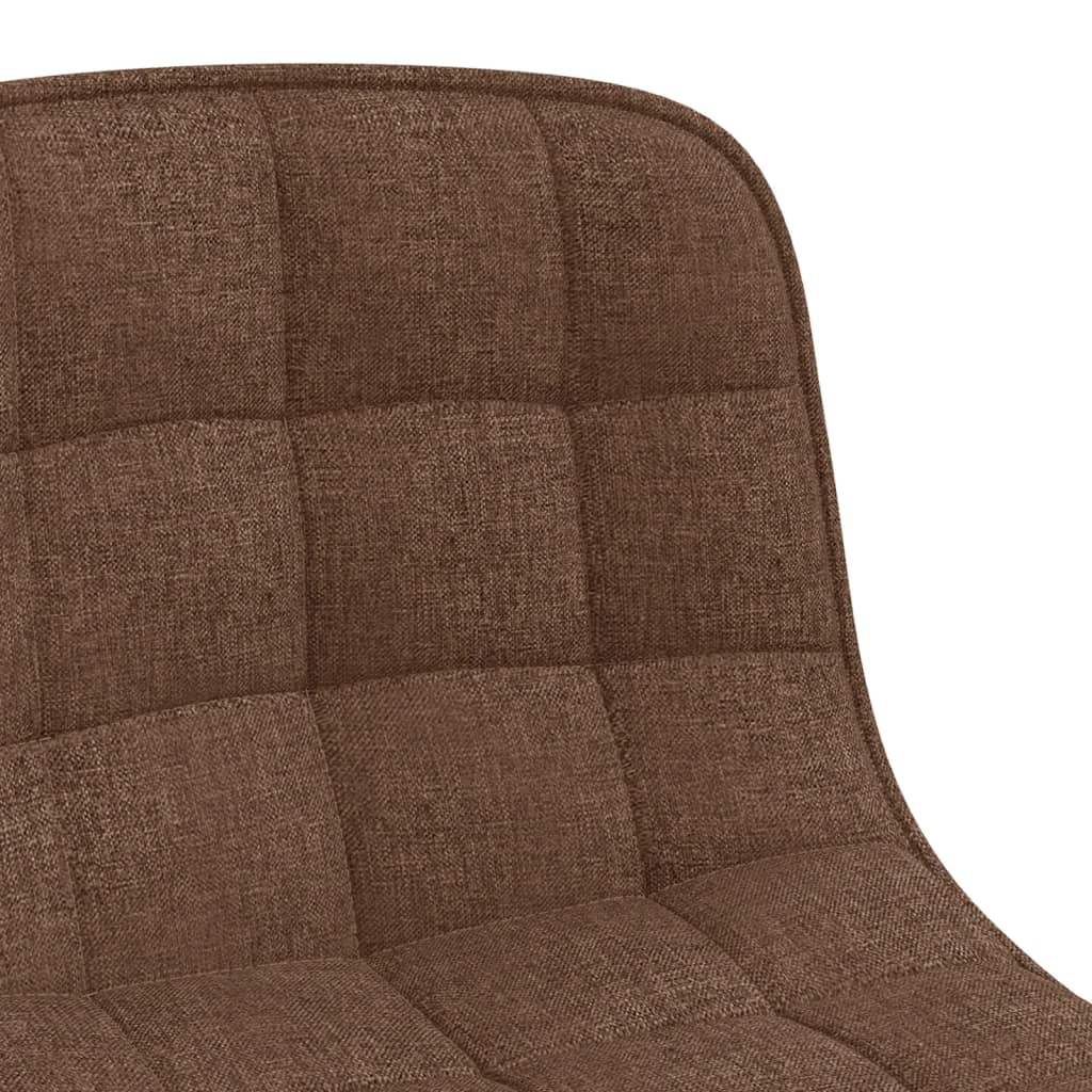 vidaXL Otočné jídelní židle 6 ks hnědé textil